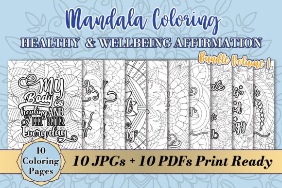 Download Mandala Health Affirmation Coloring Page - Page Collection