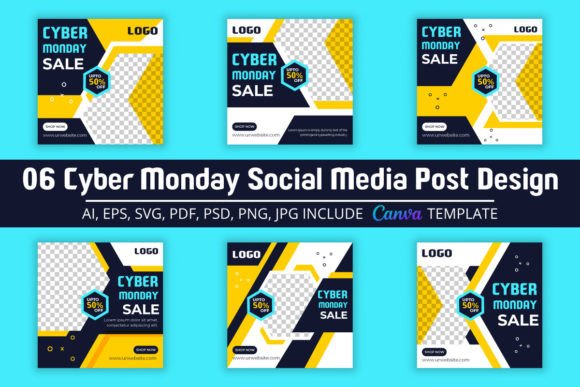 Download Cyber Monday Social Media Template  Pack - Social Collection
