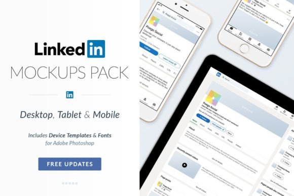 Download LinkedIn Social Media Mockups Pack - Social Collection