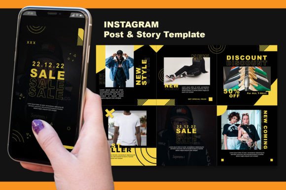 Download Instagram Template Black  Streetwear - Insta Collection