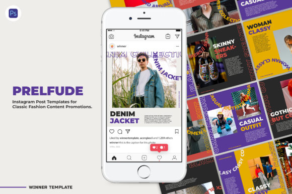 Download Prelfude Instagram Fashion Post Template - Insta Collection