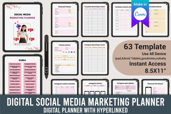 Download Digital Social Media Marketing Planner - Social Collection