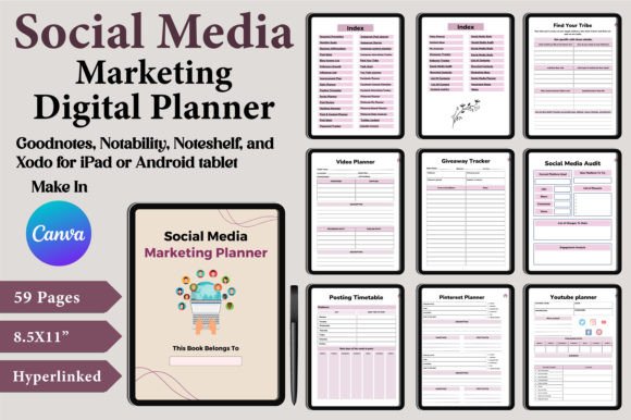 Download Digital Social Media Marketing Planner - Social Collection