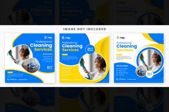 Download Cleaning Service Social Media Post Set - Social Collection