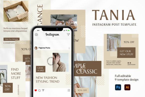 Download Tania Fashion Instagram Post Template - Insta Collection