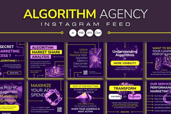 Download Algorithm Agency - Instagram Feed Templa - Insta Collection