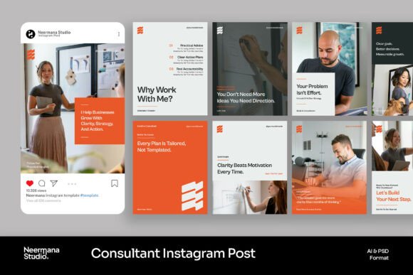 Download Orange Consultant Company Instagram Post - Insta Collection