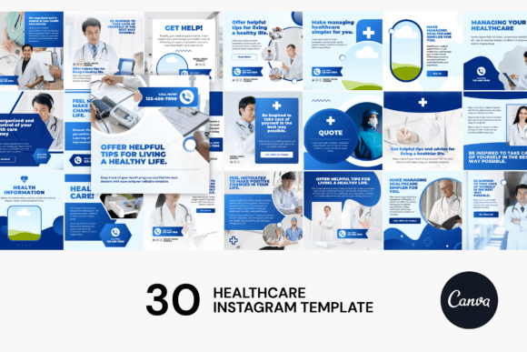 Download Healthcare Instagram Canva Templates - Insta Collection
