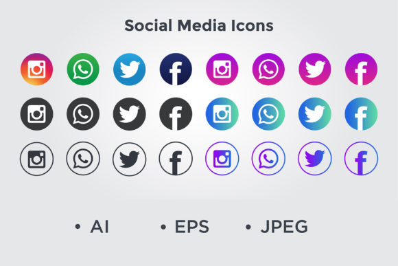 Download Social Media with 6 Different Variations - Social Collection