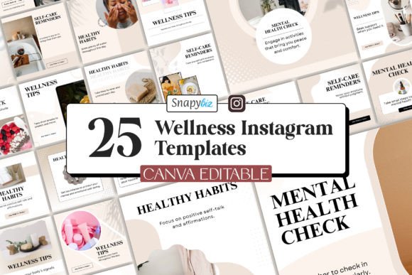 Download Free Wellness Instagram Canva Templates - Insta Collection
