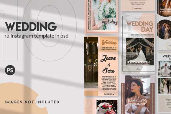 Download 10 Wedding Instagram Stories Set - Insta Collection