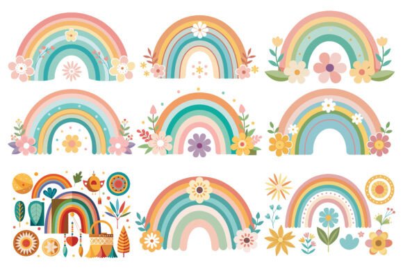Download Boho Rainbow Vector - Boho Collection