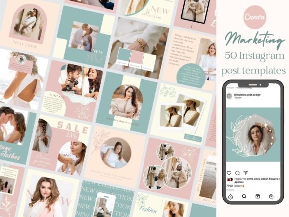 Download 50 Boho Fashion Instagram Post Bundle - Boho Collection