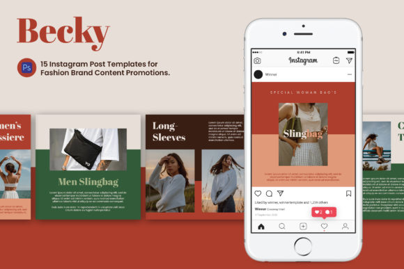 Download Becky Instagram Fashion Post Template - Insta Collection