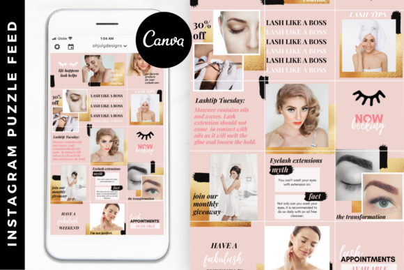 Download Esthetician Instagram Puzzle Template - Insta Collection