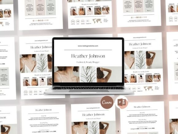 Download 2 Page Media Kit Canva Template, Instagram - Page Collection