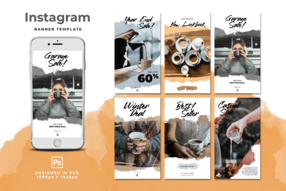 Download Orange Banner Instagram Stories - Insta Collection