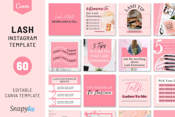 Download Lash Tech Instagram Canva Post Template - Insta Collection