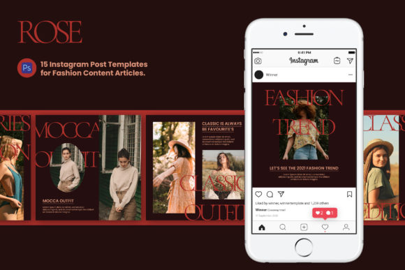 Download Rose Instagram Editorial Fashion Post - Insta Collection