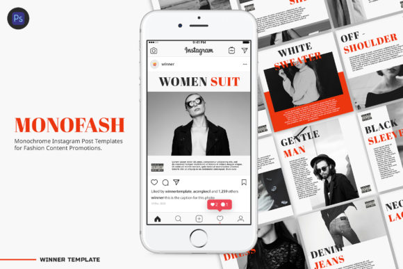 Download Monofash Instagram Fashion Post Template - Insta Collection