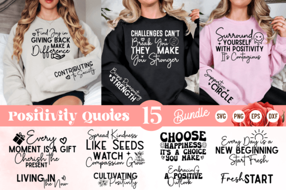 Download Boho Positivity Sleeve SVG Bundle - Boho Collection