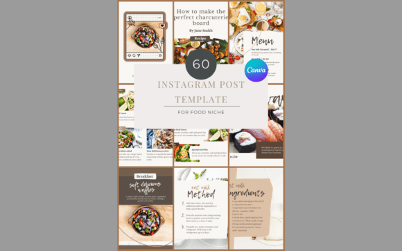 Download InstaPost Food Niche CanvaTemplate - Insta Collection