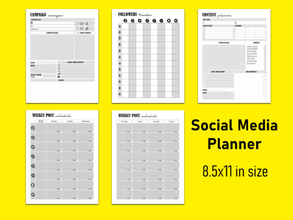 Download Social Media Planner Gray - Social Collection