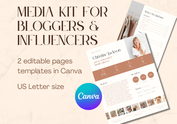 Download 2 Page Media Kit Canva Template - Page Collection