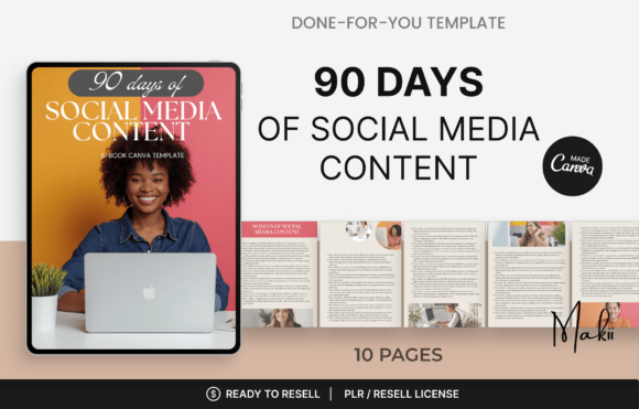 Download 90 Days of Social Media Content, Canva - Social Collection