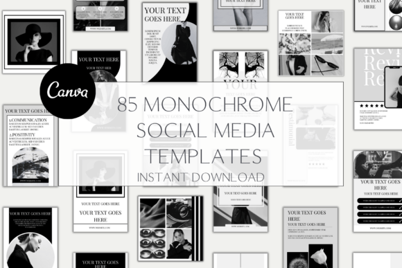 Download 85 Monochrome Social Media Templates - Social Collection