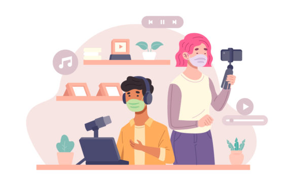 Download Influencers on Social Media Illustration - Social Collection