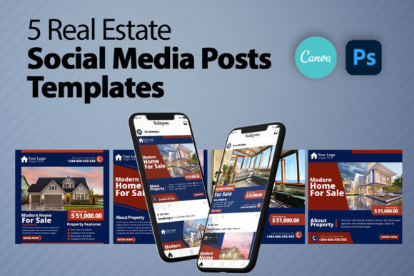 Download 5 Real Estate Social Ads Templates - Social Collection