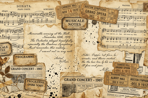 Download Vintage Label Collage Junk Journal Page - Page Collection