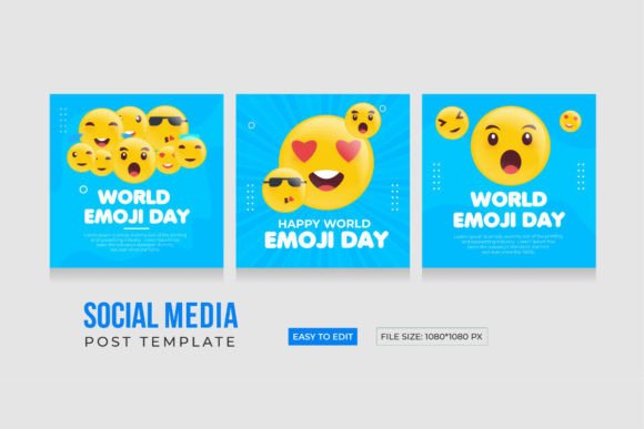 Download World Emoji Day, Social Media Template - Social Collection