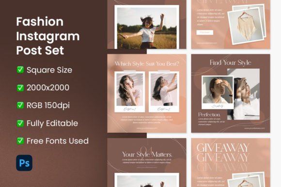 Download Fashion Social Media Post Set - Premium Bundle