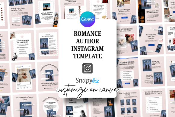 Download Romance Author Canva Instagram Template - Insta Collection