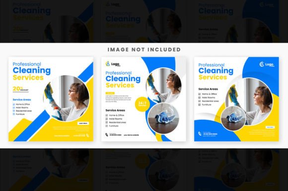 Download Cleaning Service Social Media Post Set - Social Collection