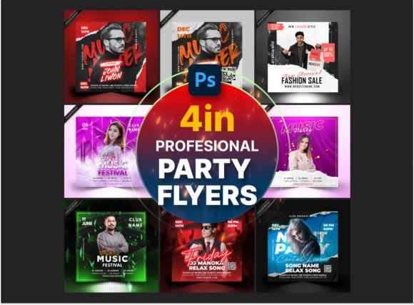 Download Bundle Party Flyer Social Media Template - Social Collection