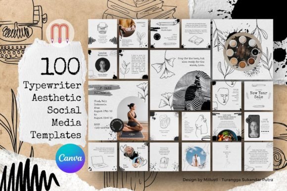 Download 100 Typewriter Canva Instagram Template - Insta Collection