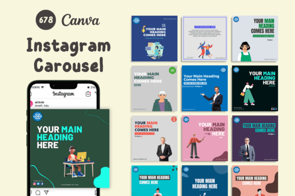 Download Instagram Carousel Post CanvaTemplate - Insta Collection