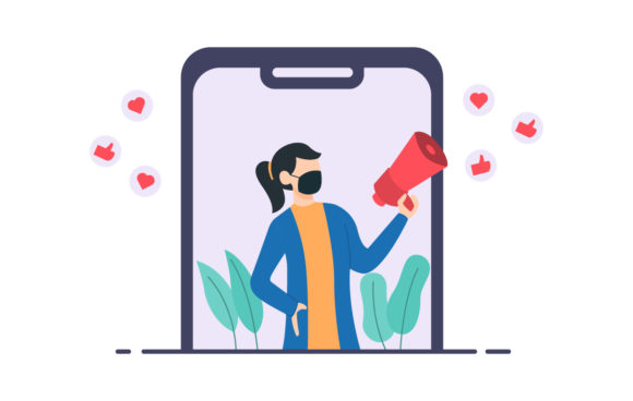 Download Influencers on Social Media Illustration - Social Collection