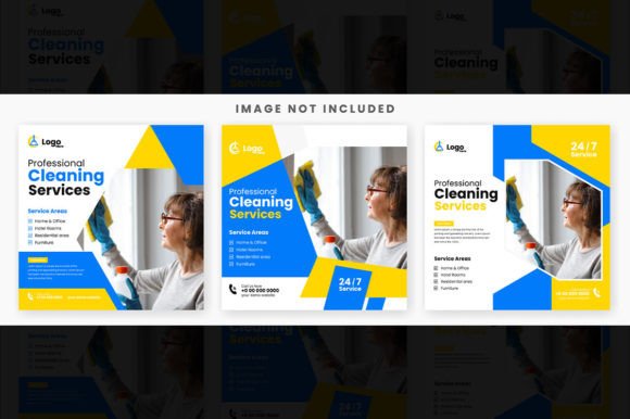 Download Cleaning Service Social Media Post Set - Social Collection